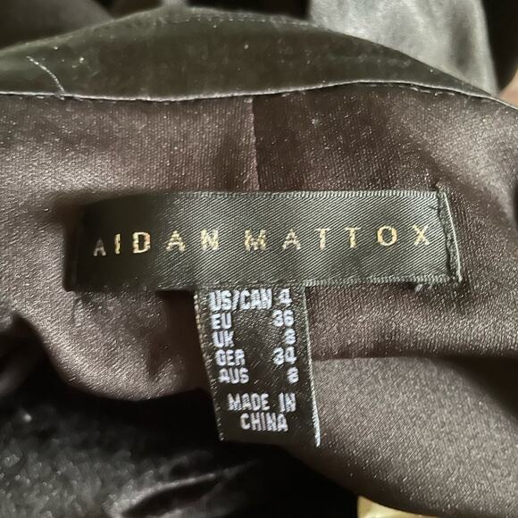 Aidan Mattox tuxedo wrap gown black - Picture 5 of 7